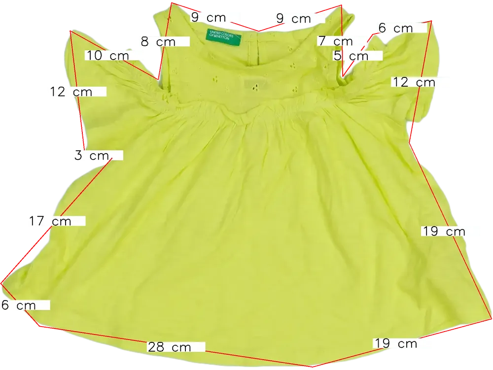 Zöld Benetton Póló EU 80 / UK 9-12 hónap / US 12 hónap
