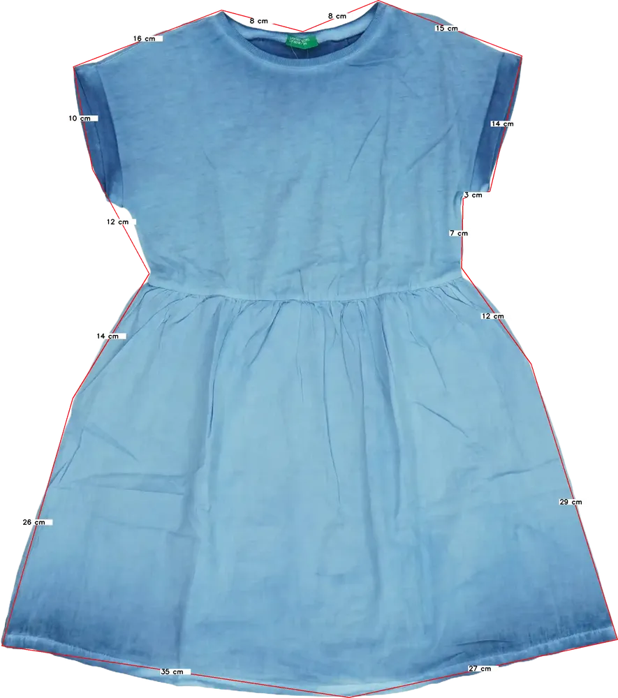 Kék Benetton Ruha EU 134 / UK 9 év / US 9 év/L