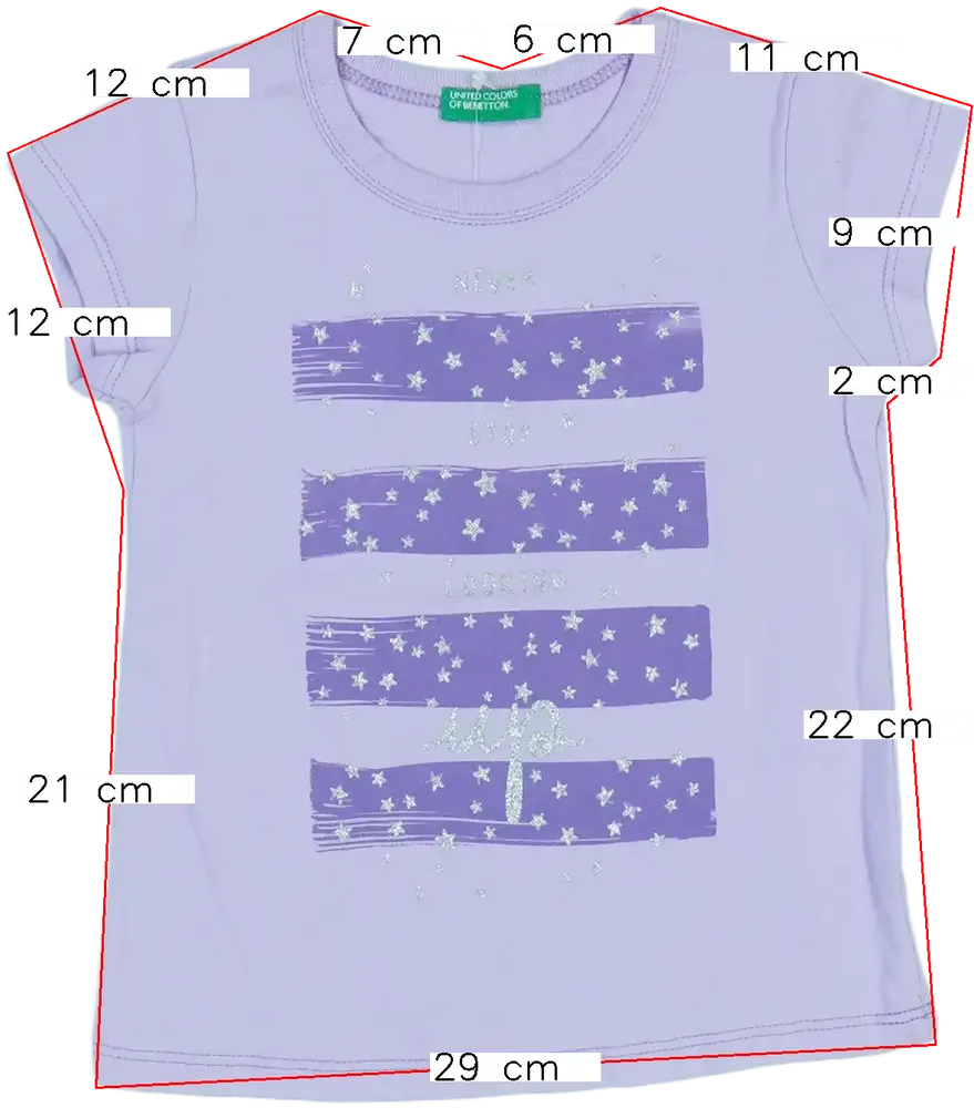 Lila Benetton Póló EU 86 / UK 12-18 hónap / US 18 hónap