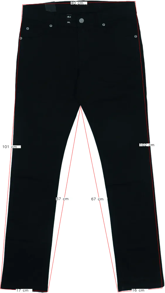 Fekete Sisley Farmernadrág EU 170 / UK 15 év / US XL