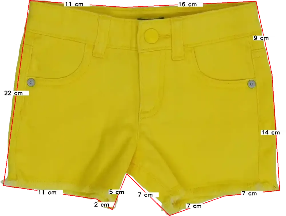 Sárga Benetton Rövidnadrág EU 98 / UK 3 év / US 3T