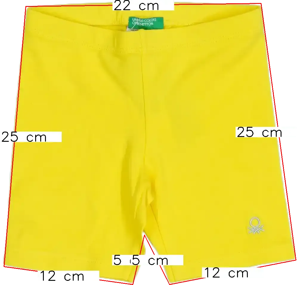 Sárga Benetton Rövidnadrág EU 92 / UK 2 év / US 2T