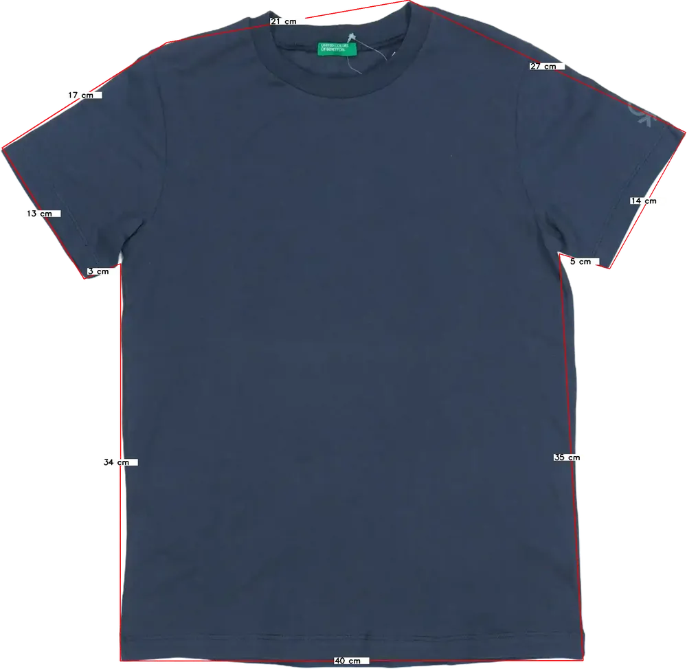 Szürke Benetton Póló EU 140 / UK 10 év / US 10 év/L