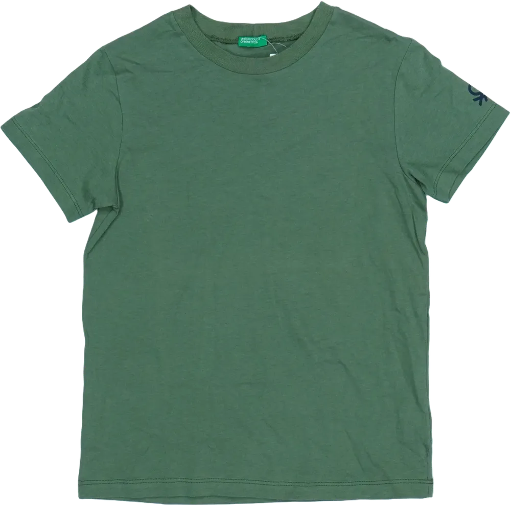 Zöld Benetton Póló EU 140 / UK 10 év / US 10 év/L