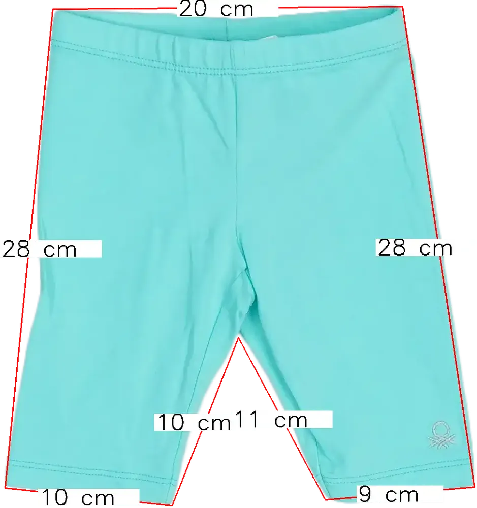 Zöld Benetton Rövidnadrág EU 86 / UK 12-18 hónap / US 18 hónap