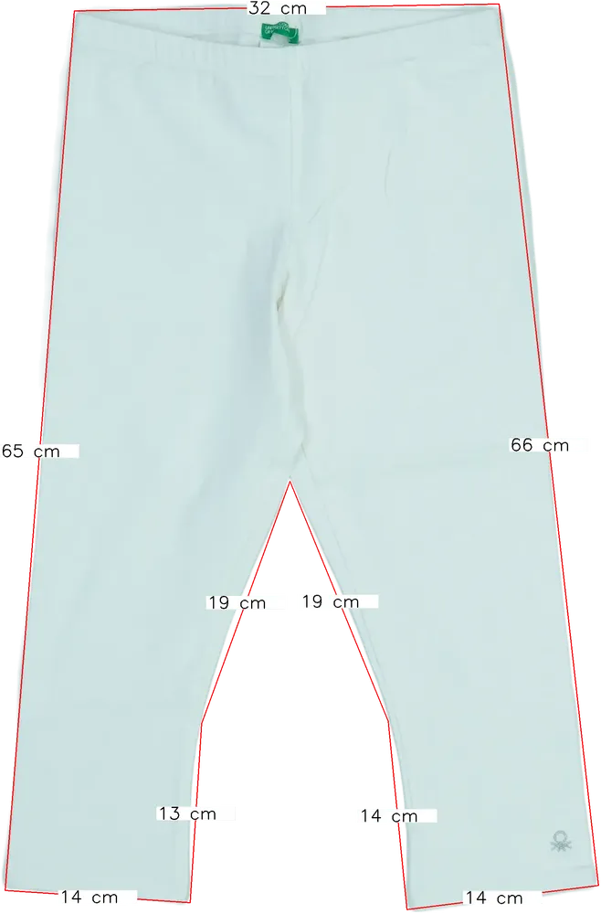 Fehér Benetton Leggings EU 164 / UK 14 év / US 14 év/XL