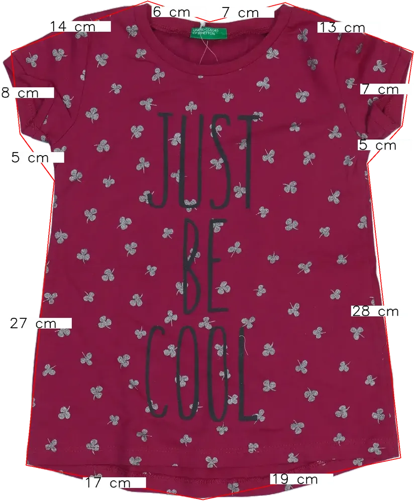 Rózsaszín Benetton Póló EU 92 / UK 2 év / US 2T