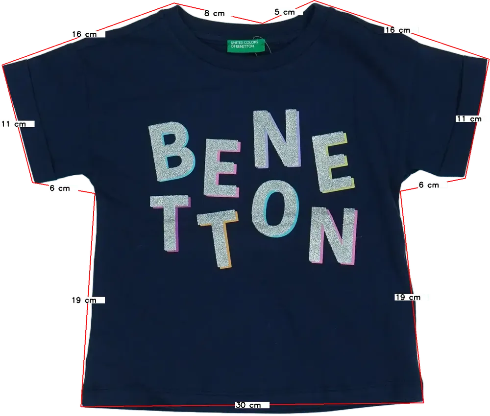 Kék Benetton Póló EU 86 / UK 12-18 hónap / US 18 hónap