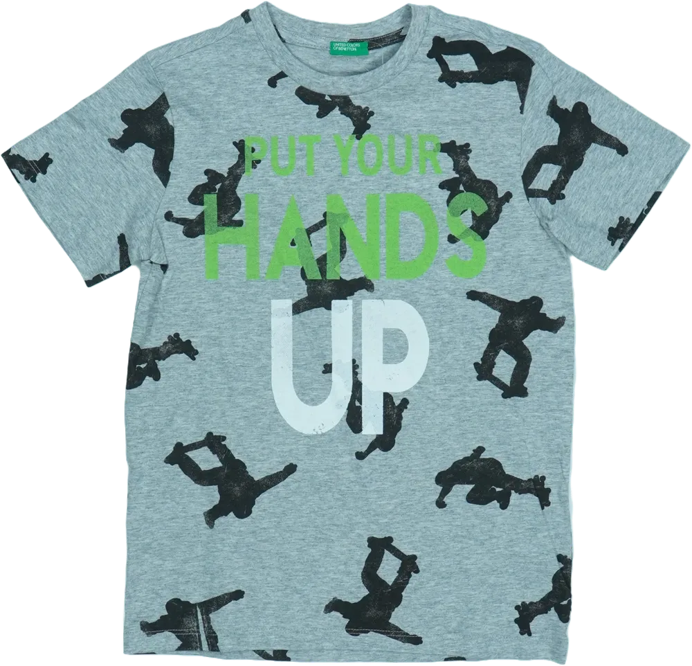 Szürke Benetton Póló EU 140 / UK 10 év / US 10 év/L