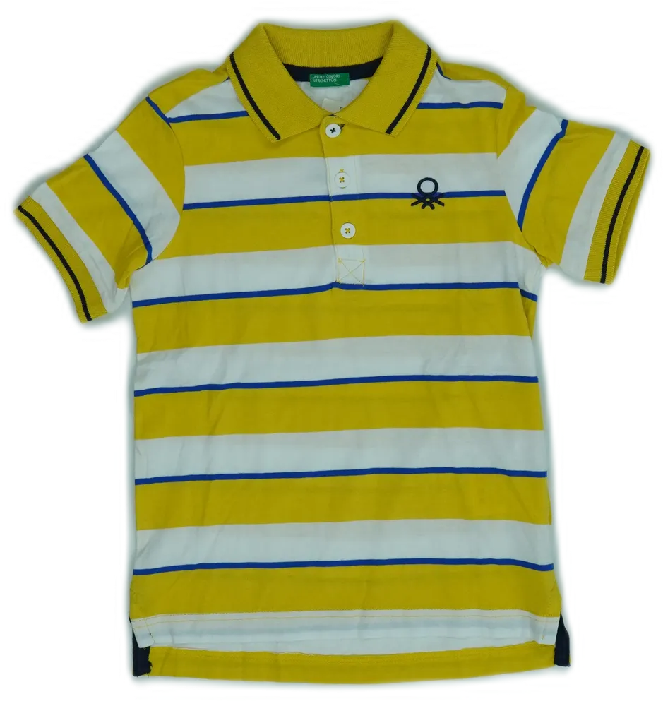 Sárga Benetton Galléros póló EU 128 / UK 8 év / US 8 év/M