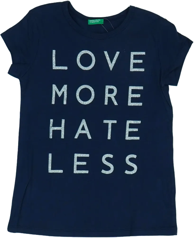 Kék Benetton Póló EU 128 / UK 8 év / US 8 év/M