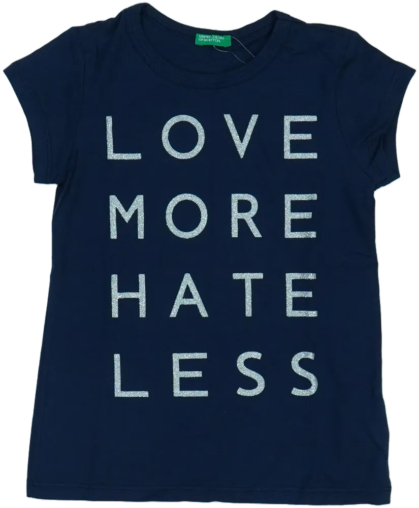 Kék Benetton Póló EU 122 / UK 7 év / US 7 év/M