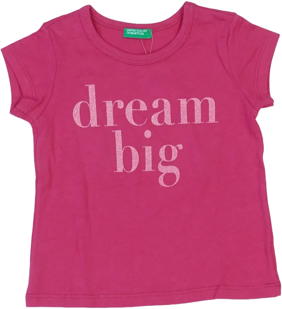 Rózsaszín Benetton Póló EU 86 / UK 12-18 hónap / US 18 hónap