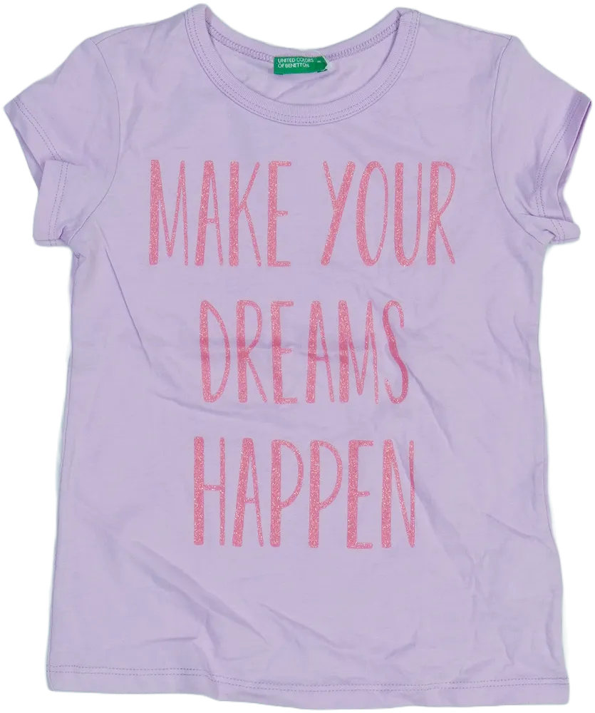 Lila Benetton Póló EU 110 / UK 5 év / US 5 év/XS