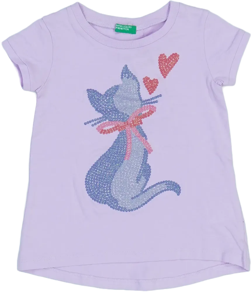 Lila Benetton Póló EU 92 / UK 2 év / US 2T