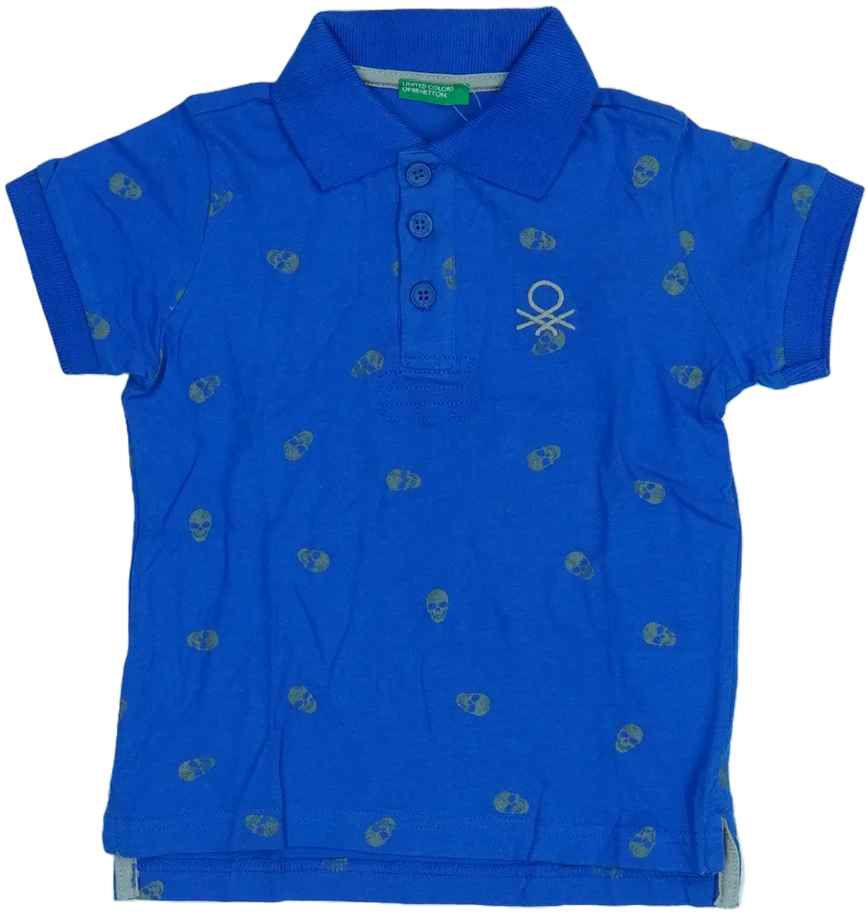 Kék Benetton Galléros póló EU 86 / UK 12-18 hónap / US 18 hónap