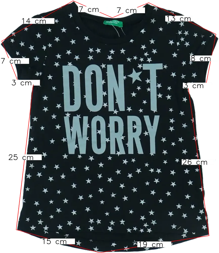 Fekete Benetton Póló EU 86 / UK 12-18 hónap / US 18 hónap