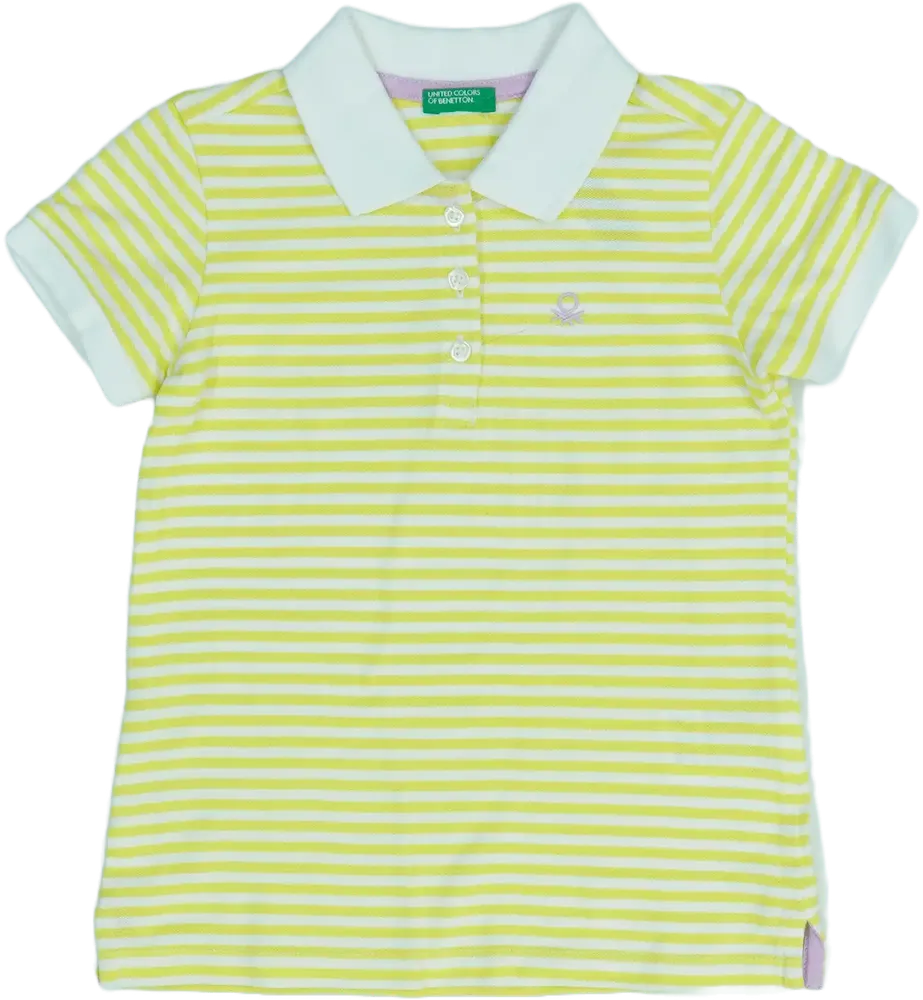 Sárga Benetton Galléros póló EU 110 / UK 5 év / US 5 év/XS