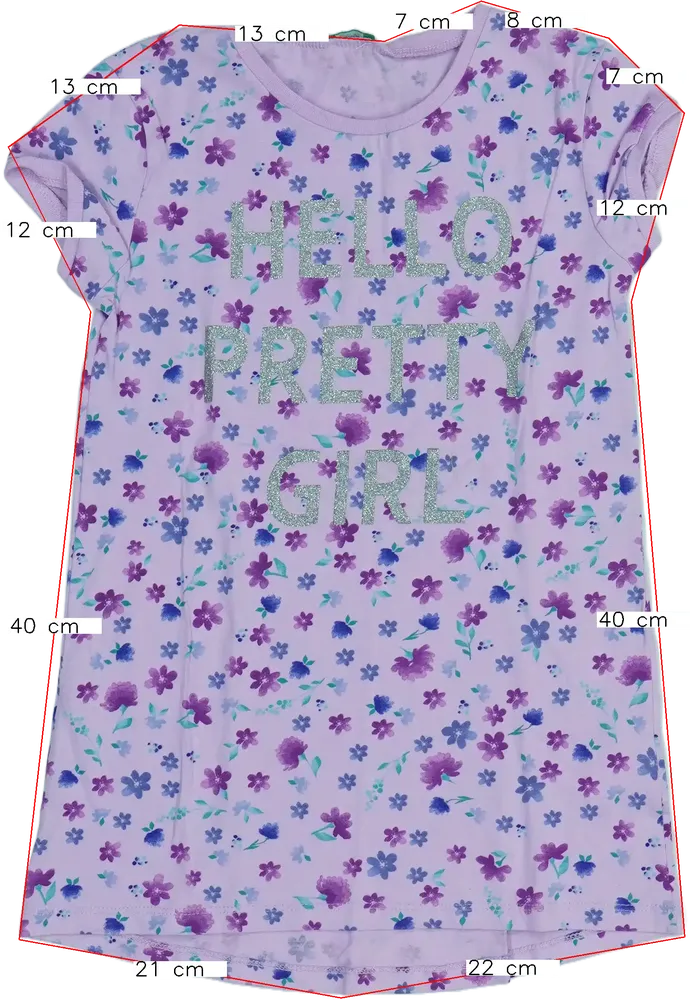 Lila Benetton Póló EU 128 / UK 8 év / US 8 év/M