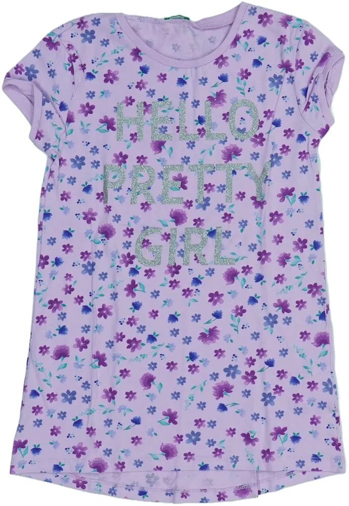 Lila Benetton Póló EU 128 / UK 8 év / US 8 év/M