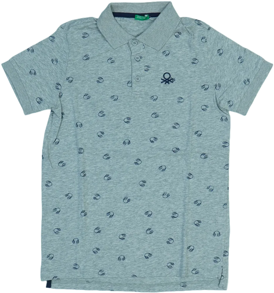 Szürke Benetton Galléros póló EU 152 / UK 12 év / US 12 év/L