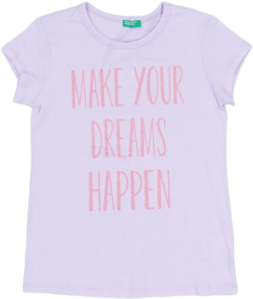 Rózsaszín Benetton Póló EU 128 / UK 8 év / US 8 év/M