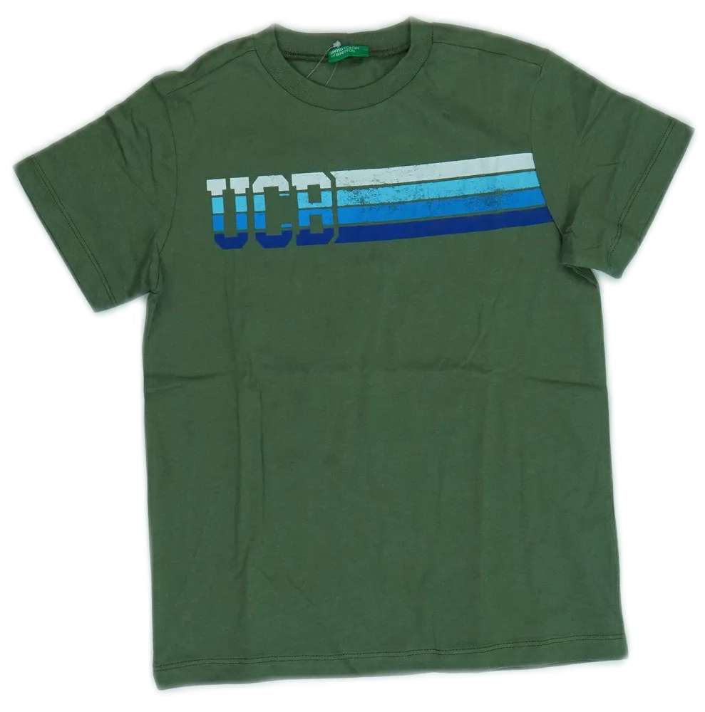 Zöld Benetton Póló EU 128 / UK 8 év / US 8 év/M