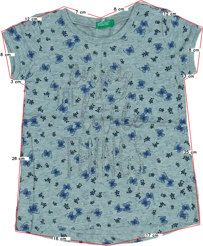 Szürke Benetton Póló EU 86 / UK 12-18 hónap / US 18 hónap