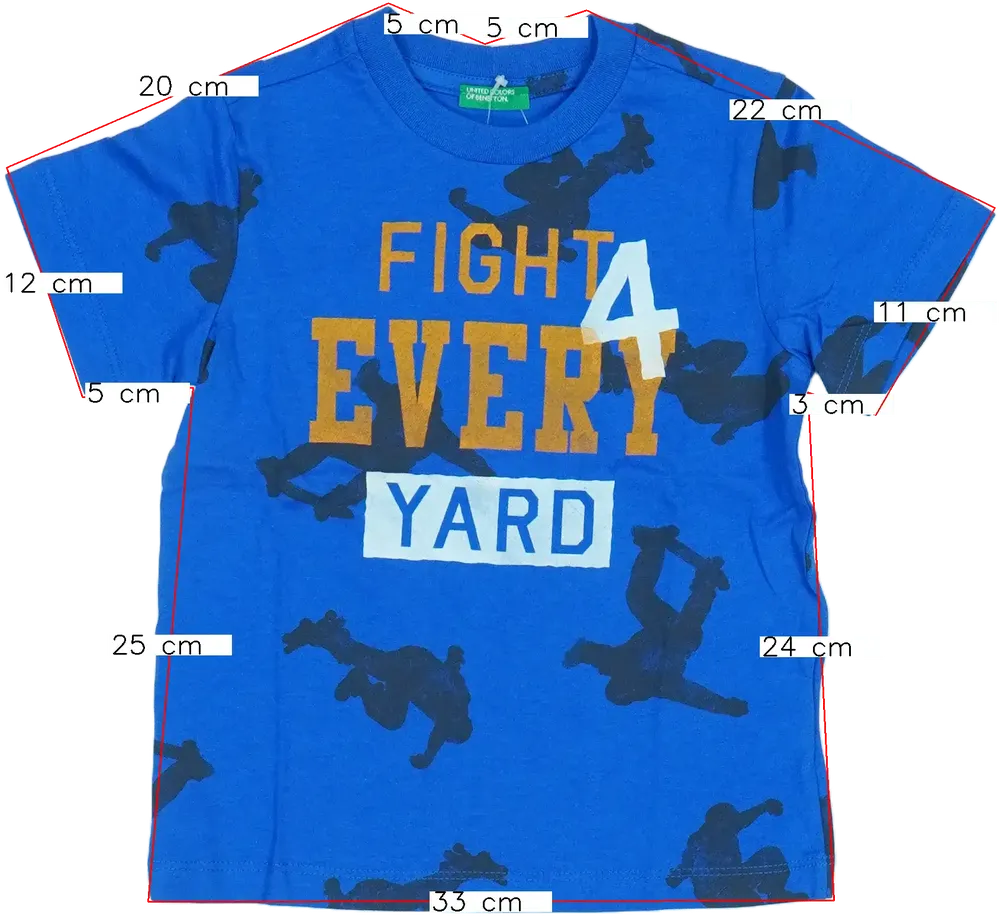 Kék Benetton Póló EU 104 / UK 4 év / US 4T/XS