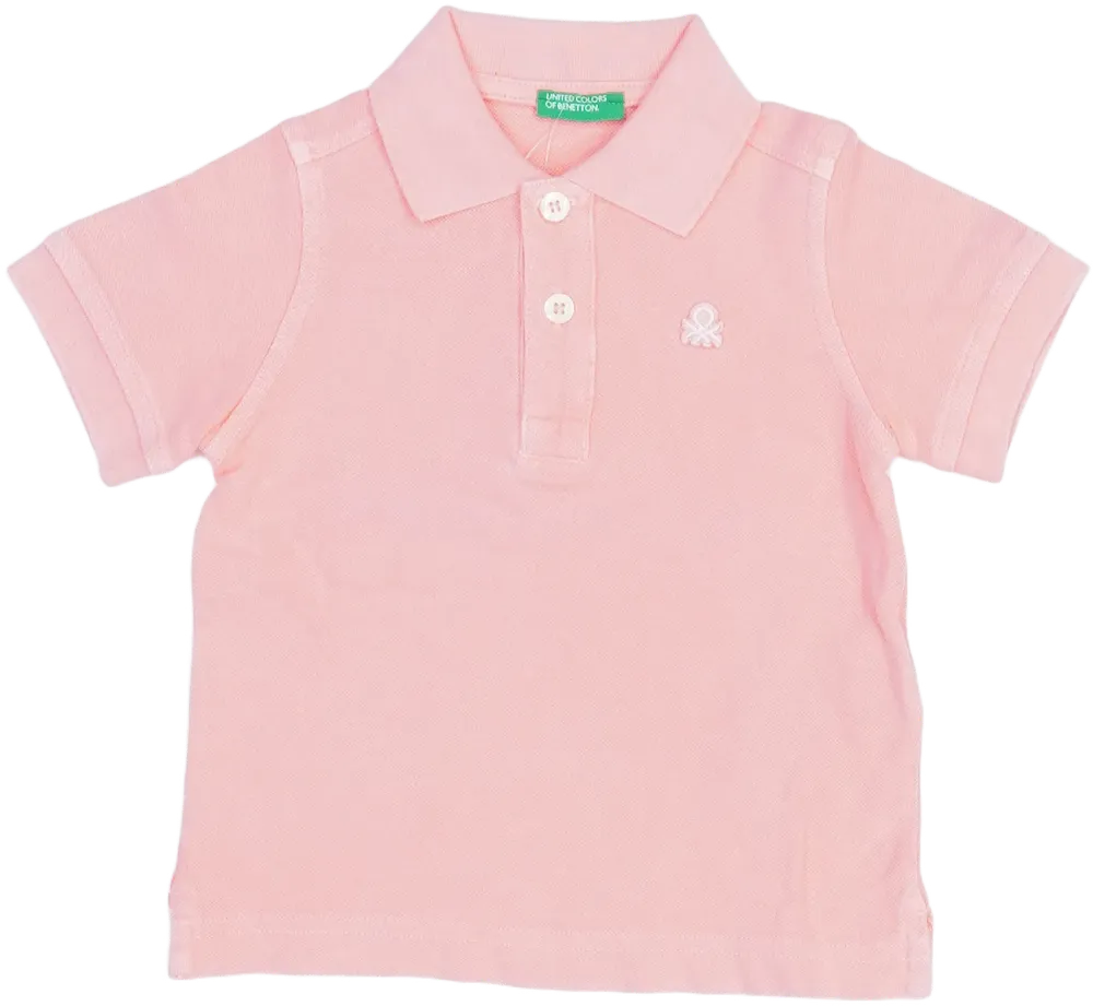 Rózsaszín Benetton Galléros póló EU 92 / UK 2 év / US 2T