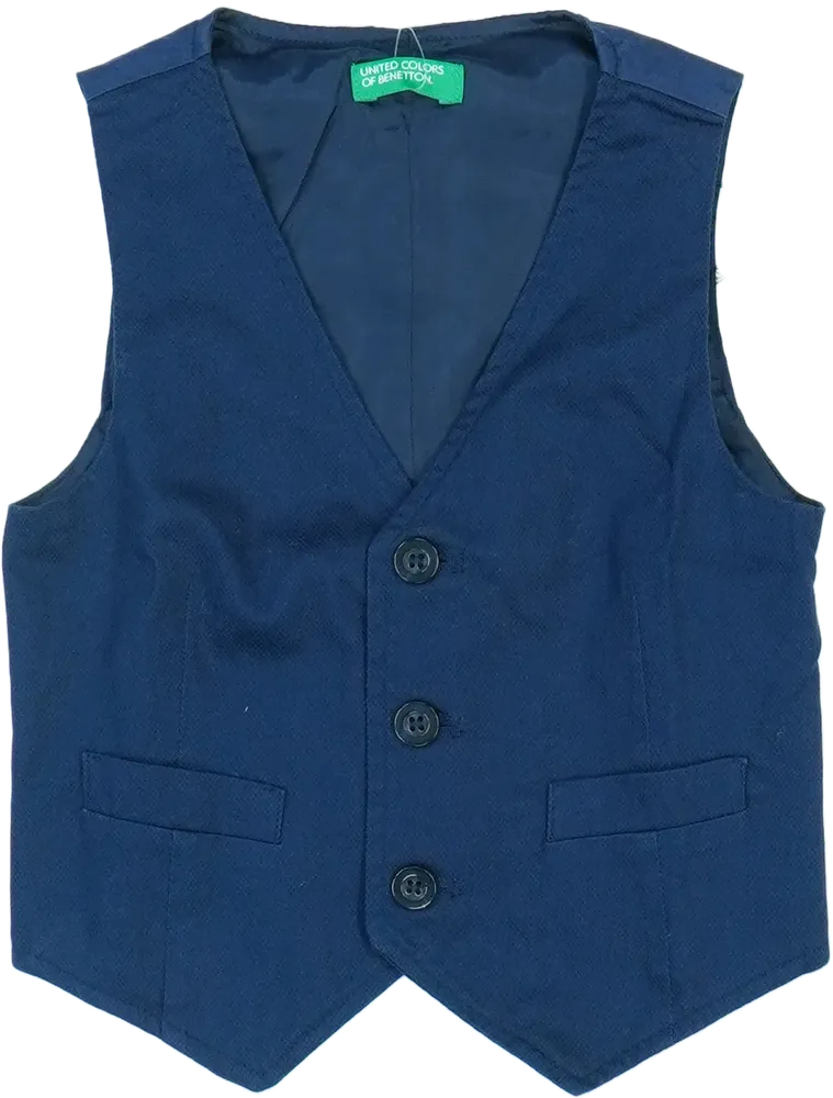 Kék Benetton Mellény EU 92 / UK 2 év / US 2T