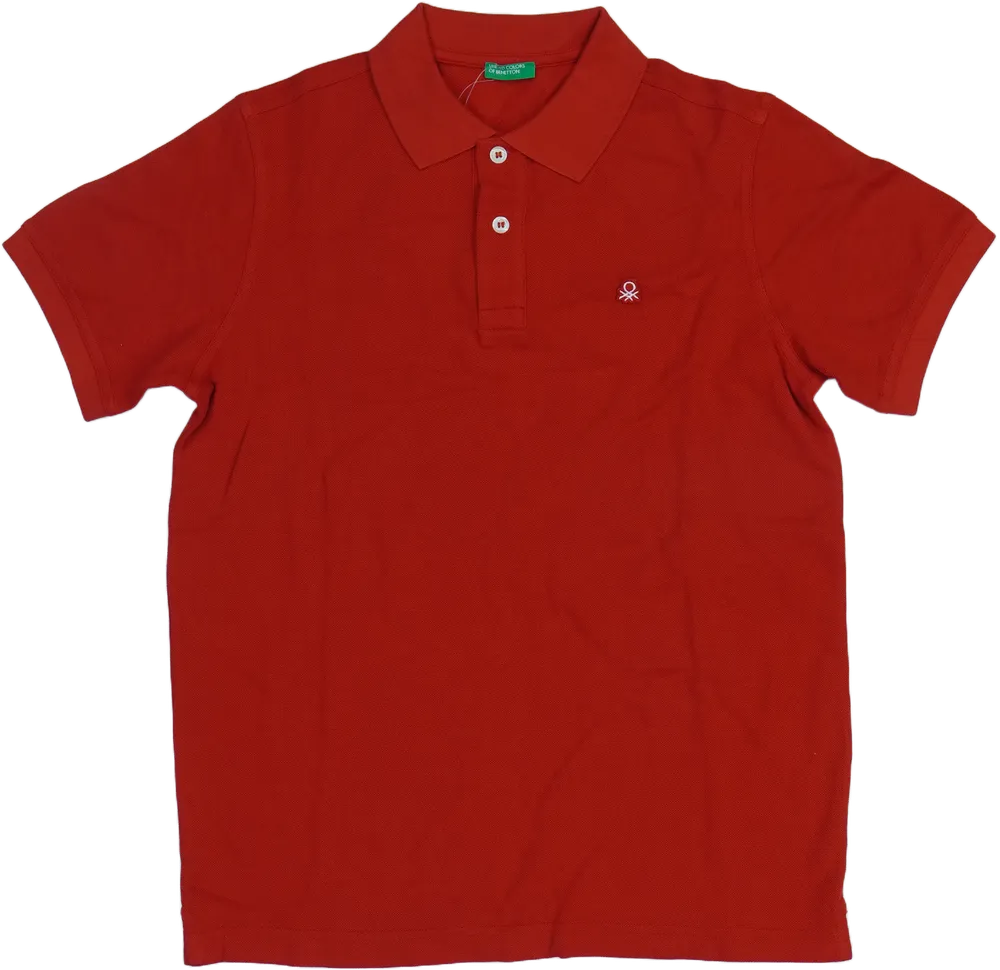 Piros Benetton Galléros póló EU 152 / UK 12 év / US 12 év/L