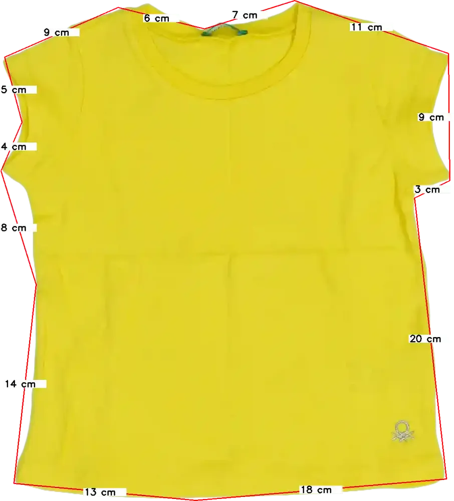 Sárga Benetton Póló EU 86 / UK 12-18 hónap / US 18 hónap