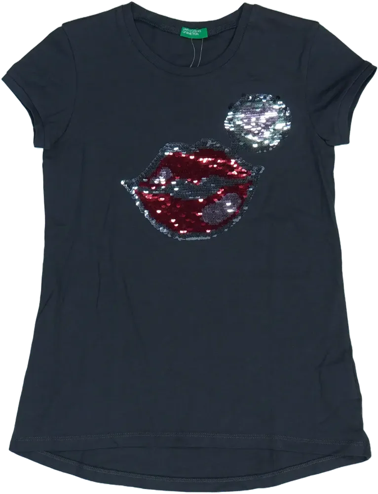 Szürke Benetton Póló EU 128 / UK 8 év / US 8 év/M