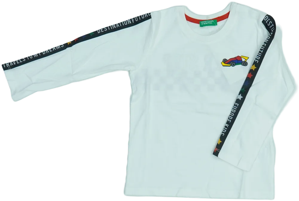 Fehér Benetton Hosszú ujjú felső EU 98 / UK 3 év / US 3T