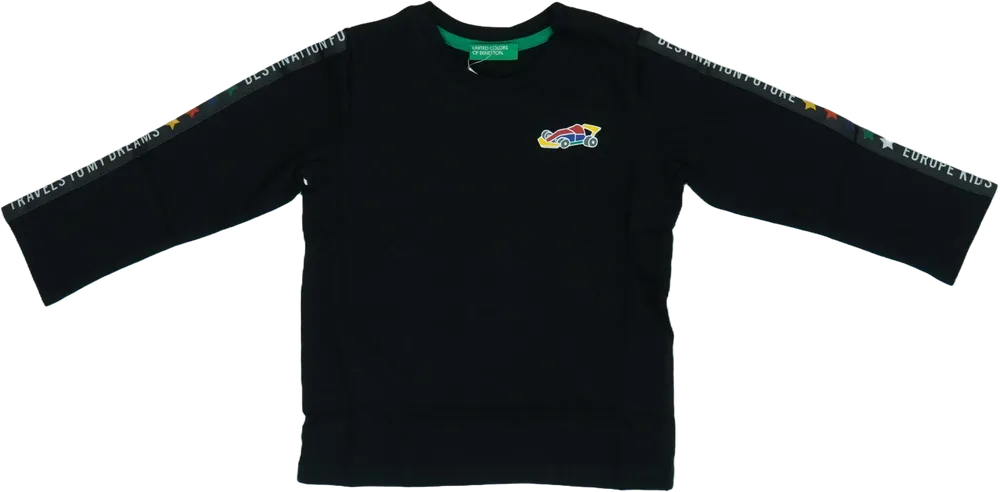 Fekete Benetton Hosszú ujjú felső EU 104 / UK 4 év / US 4T/XS