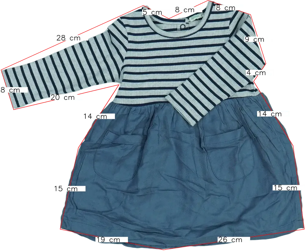 Többszínű Benetton Ruha EU 80 / UK 9-12 hónap / US 12 hónap