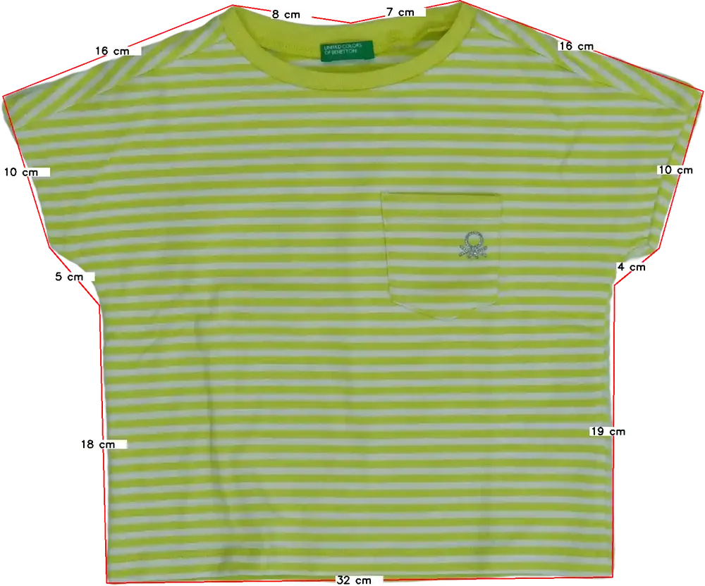 Sárga Benetton Póló EU 92 / UK 2 év / US 2T
