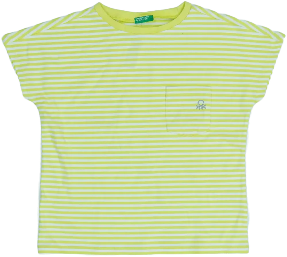 Sárga Benetton Póló EU 122 / UK 7 év / US 7 év/M