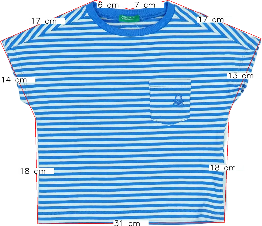 Többszínű Benetton Póló EU 86 / UK 12-18 hónap / US 18 hónap