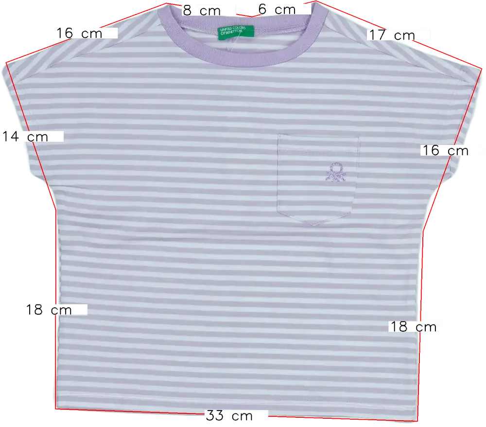 Lila Benetton Póló EU 92 / UK 2 év / US 2T