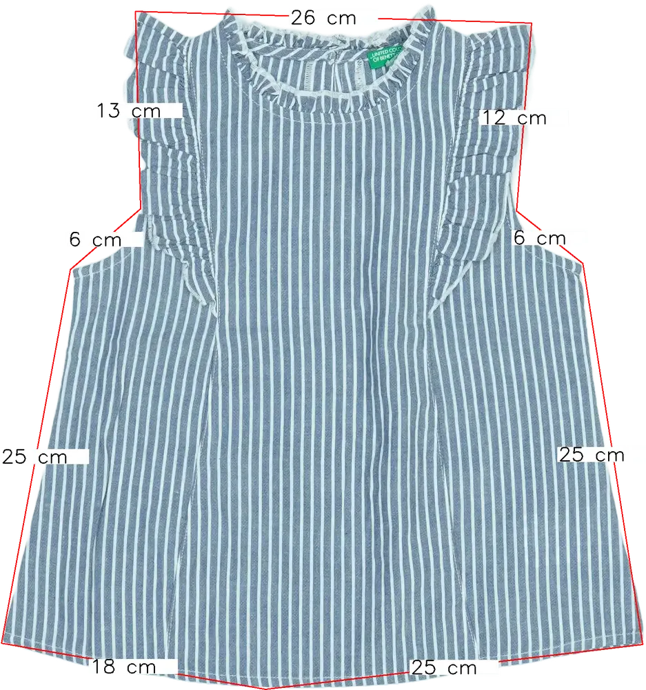 Kék Benetton Blúz EU 110 / UK 5 év / US 5 év/XS