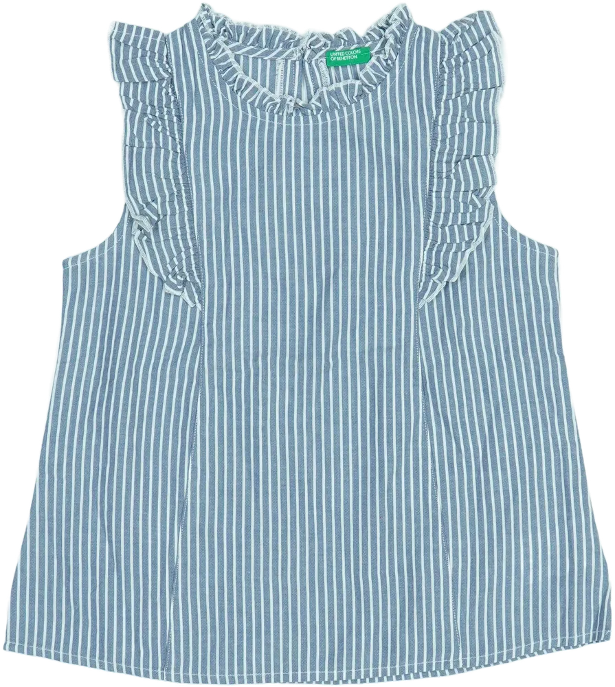 Kék Benetton Blúz EU 128 / UK 8 év / US 8 év/M