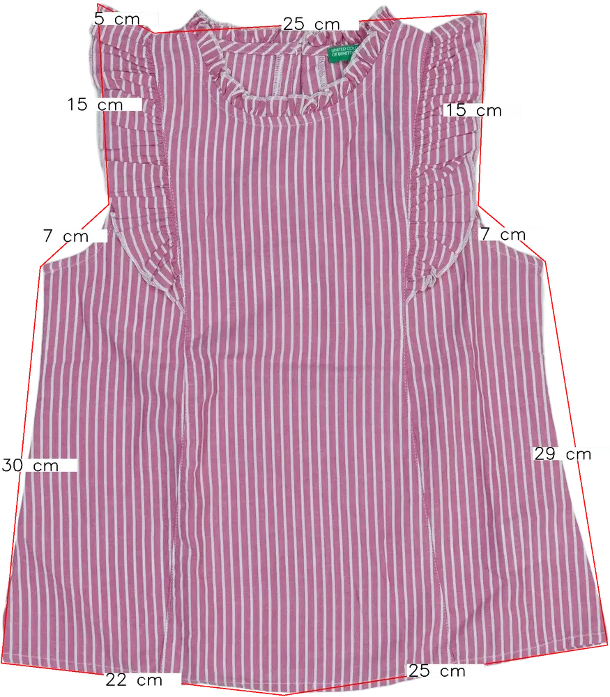 Rózsaszín Benetton Blúz EU 128 / UK 8 év / US 8 év/M