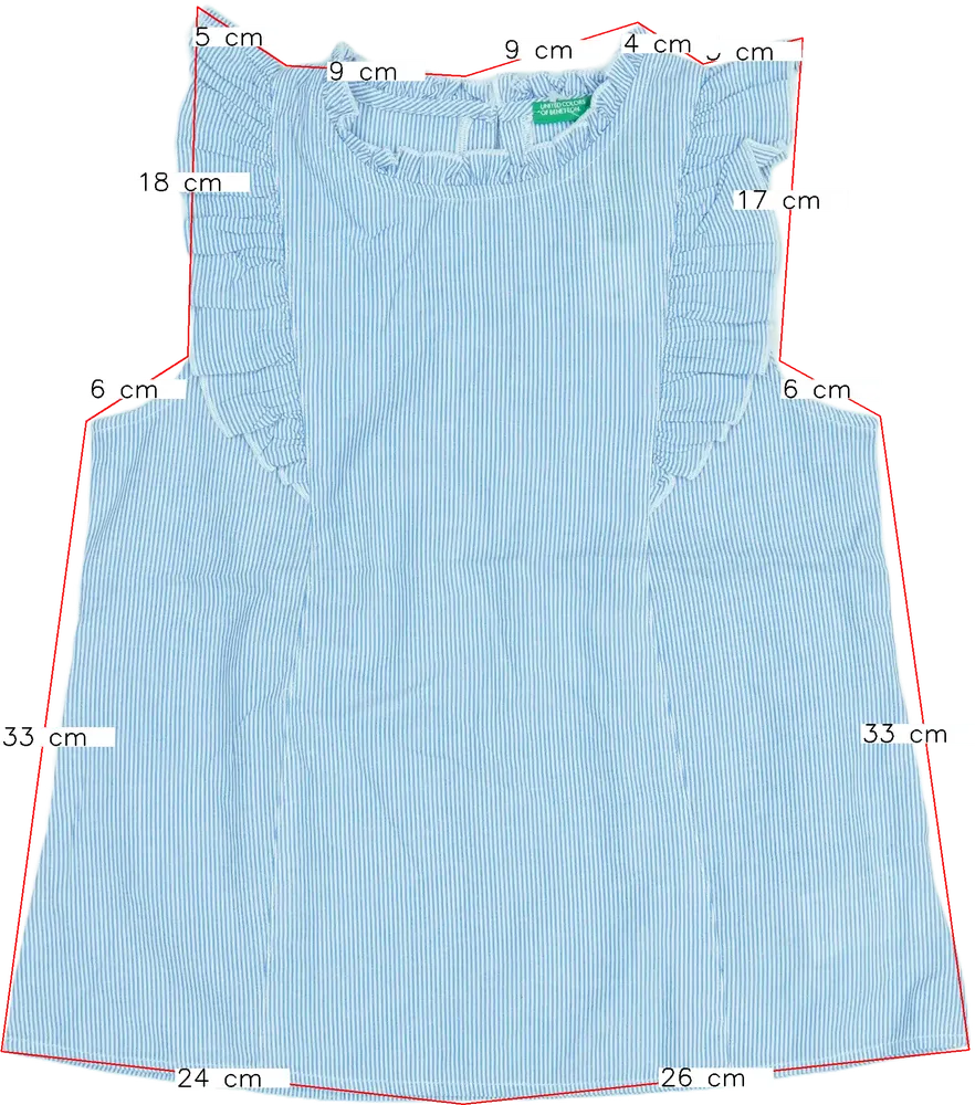 Kék Benetton Blúz EU 140 / UK 10 év / US 10 év/L