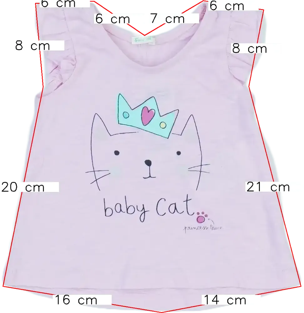 Rózsaszín Benetton Póló EU 62 / UK 0-3 hónap / US 0-3 hónap