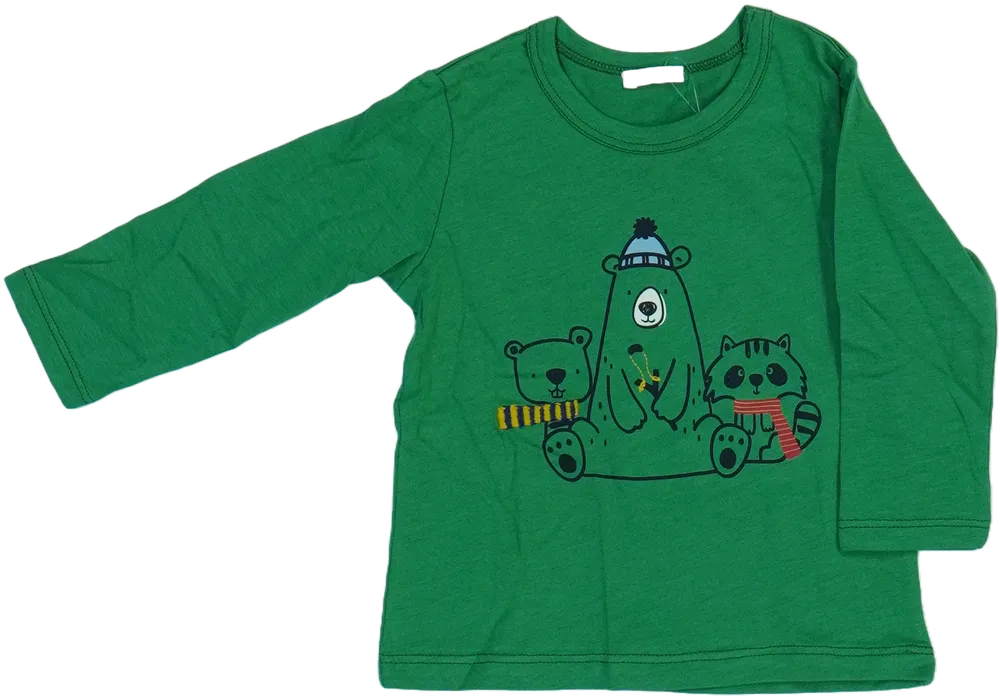 Zöld Benetton Hosszú ujjú felső EU 74 / UK 6-9 hónap / US 6-9 hónap