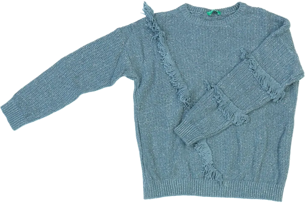 Szürke Benetton Kötött pulcsi EU 128 / UK 8 év / US 8 év/M