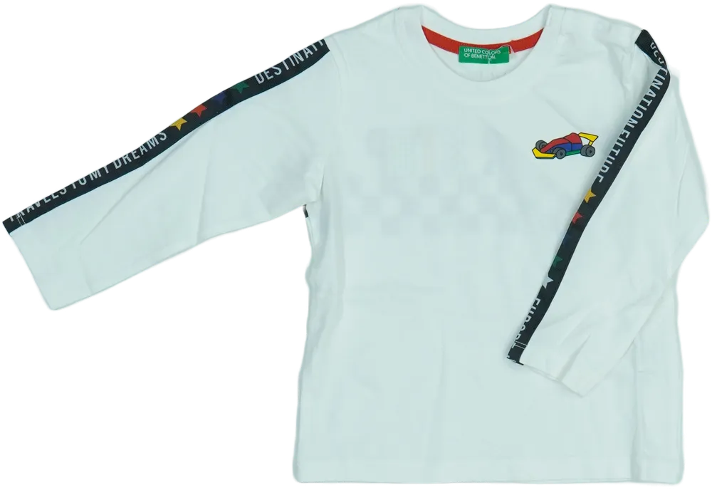 Fehér Benetton Hosszú ujjú felső EU 86 / UK 12-18 hónap / US 18 hónap