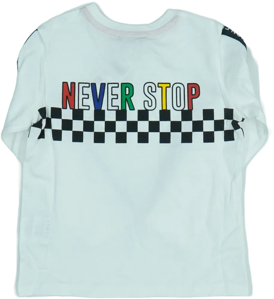 Fehér Benetton Hosszú ujjú felső EU 92 / UK 2 év / US 2T